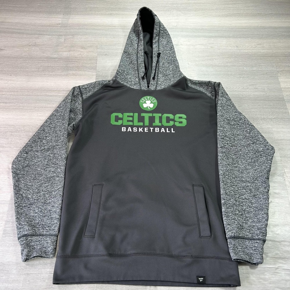 Boston Celtics Hoodie Sweatshirt Mens Small Gray‎ NBA Basketball Fanatics
